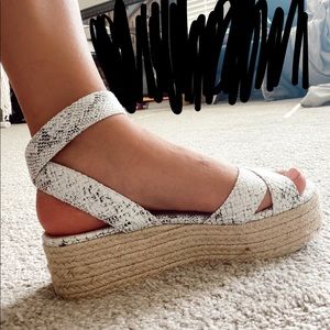 Snakeskin Espadrille Sandals